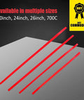 2Pcs Bike Tire Liner For Flat Proof Rides, multiple red tire liners for 20 24 26 29 inch tires on display