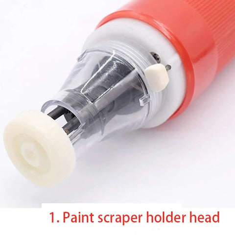 Close-up of the paint scraper holder head of Heavy Duty Electric Wire Stripper And Enameled Wire Scraper For Copper And Aluminum Coils Portable Hand Tool.