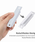 2 Pack Surface Mounted Cabinet Pulls for Kitchen Cabinets and Drawers Aluminum Alloy Window Sash Handles 3 Inch Hole Center, white handle close-up