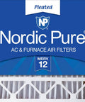 Beefed-Up Replacement MERV 12 Air Filter For 20x20x5 Size with Nordic Pure branding visible, sturdy construction