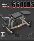 2 In 1 Adjustable Leg Extension And Curl Machine For Home Gym, supports 660 lbs, showing leg supports and seat padding