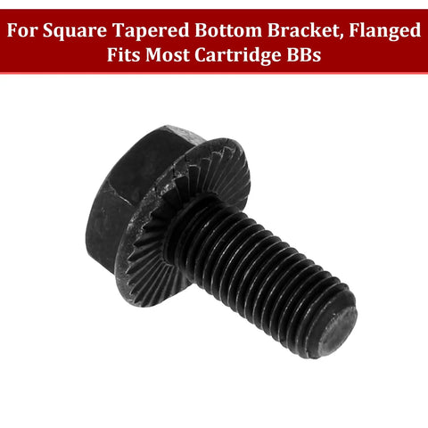 4 Pack Bicycle Crank Bolts And Bottom Bracket Screws M8 X 18mm For Mountain Bike Road Bike MTB Durable Steel Fixing Bolts With 1.0 Thread Pitch Easy Install - close-up of a single bolt