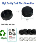 High quality black screw caps from Stainless Steel License Plate Screws Kit For Car With Anti Theft Hardware M6 25mm.