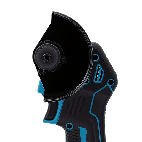 Compact Cordless Mini Circular Saw And Angle Grinder High Speed Cut Off Tool showing the blade detail for precision cutting.