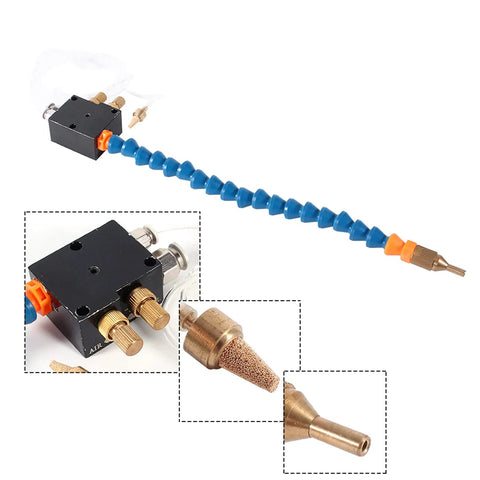 Super Handy Mist Coolant Sprayer For Your Cnc Lathe Engraving Machine And Milling Tasks Featuring adjustable airflow and spray nozzle.