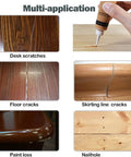 Heavy Duty Wood Repair Kit And Touch Up Paint For Furniture Scratches And Stains Hardwood Floor Cabinet Veneer Filler used for desk, floor, and nailhole repairs.