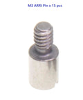 Fifteen Piece Nickel Brass Location Fix Pin Screws Lock Tight On Camera Quick Release Cheese Plates And Top Handles For A Clutch Shooting Rig Setup No Sweat close-up of M2 pin screw.