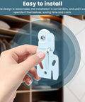 Hand holding component of Sliding Door Hardware Wardrobe Roller Kit With Four Wheels For Top Hung Bypass Doors For Kitchen And Pantry
