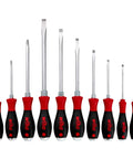 10-piece SoftFinish X Heavy Duty Slotted And Phillips Screwdriver Set With Cushion Grip Handles And Direct Molded Blades