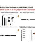 Assembly instructions for Heavy Duty Industrial Iron Pipe Shelf Brackets Set Two Pack Five Tier Open Bookshelf System 70 Inch Tall 12 Inch Deep Rustic Black Diy Wall Mount Shelving Hardware For Home Kitchen Office Built To Last.