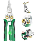 8 In 1 Wire Stripper Pliers Multi Function Electrician Tool with wire stripping, cutting, and crimping features
