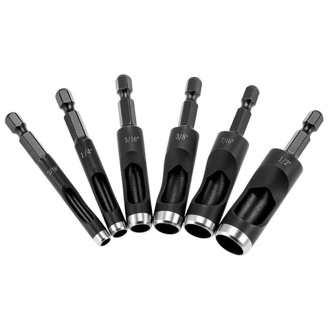 Pro Grade Leather Hole Punch Tool Set With Six Carbon Steel Punches And Drill Bits Three Sixteenth Inch To One Half Inch