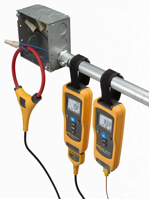 Meter Hanging Kit For Fluke Multimeters Like 50 II 70 III 80 IV And 180 Series mounted with hook and loop strap