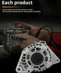Alternator 12V 90Amp S4 Pulley Fit Hyundai Elantra 2011 2017 Elantra Coupe OEM 11610 replacement with hands inspecting it.
