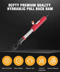 OCPTY hydraulic pull back ram with rotating hook, 26 inch, carbon steel, for body shop tools, 10 ton capacity, 8100 PSI.