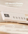 Seang Electric Height Adjustable Standing Desk 48 By 24 Inch controller with LED display and 3 memory presets.