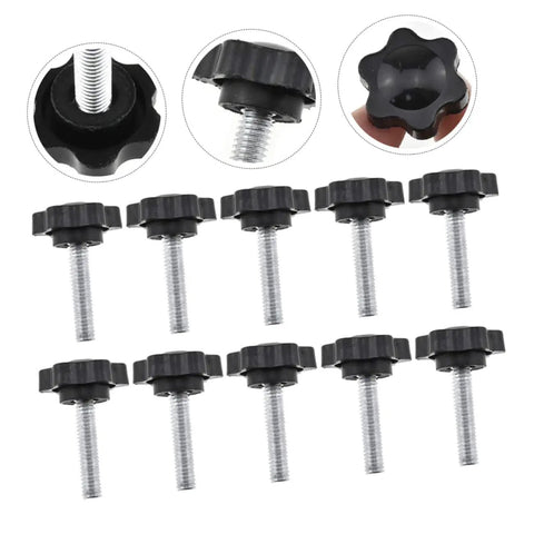 10 Pack Clamping Knobs For Machine Tools And Grip Handles, Screw On Type Threaded Knobs For Quick Install, No Extra Hardware Needed