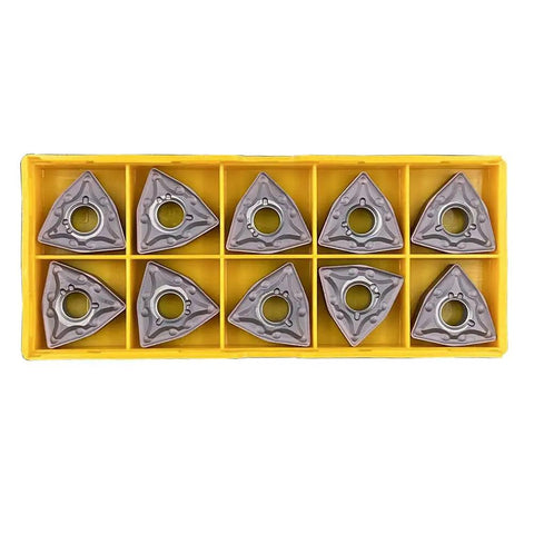 Box of 20Pcs Bronze Carbide Turning Inserts WNMG 432 080408 Pro-Grade for lathe cutting tools, PVD coated for steel & stainless steel.