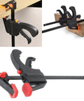 Heavy Duty Pipe Clamp For Woodworking With One Handed Trigger Quick Release And High Hardness Resin And A3 Steel Construction