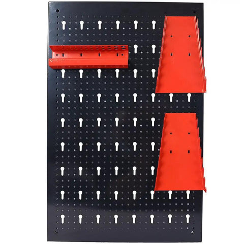 48 X 24 Inch Metal Pegboard Wall Organizer Kit With Hooks Wrench Racks Drill Holder And Screwdriver Organizer For Garage Gear