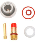 Transparent Glass Cup Welding Torch Accessory Gas Lens With Copper Collet Body Pro Grade High Temp Resistant Kit 2.4mm