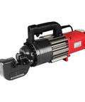 Power Cordless Rebar Cutter With Pure Copper Electric Motor For Fast Hydraulic Steel Rod Shearing Handheld Portable Plier Tool High Hardness Head For Construction Jobsite Heavy Duty Cutting Works, side view showing robust design.