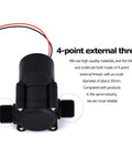 4-point external thread of Portable 3.5W Micro Hydroelectric Generator With Adjustable 4 Inch Water Turbine, black component