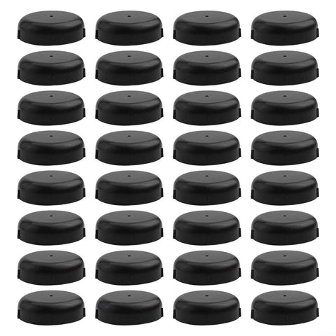 32 Pack Wrought Iron Patio Furniture Base Glides 1.5 Inch Chair Leg Floor Protectors for Outdoor Tables and Chairs Black Replacement Inserts