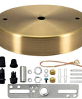 Gold Light Canopy Kit 4.7 Inch Pendant Chandelier Ceiling Plate With All Mounting Hardware UL Listed Easy DIY Install Crossbar Ground Wire