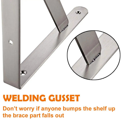 Heavy Duty Beefy Stainless Steel Shelf Brackets 16 By 12 Inches Max Load 550 Lb Built To Last Solid Corner Brace