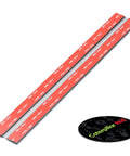 4 Pack 12 Inch Transparent Acrylic Piano Hinges With Self Adhesive Backing No Glue Required shown with pre applied tape
