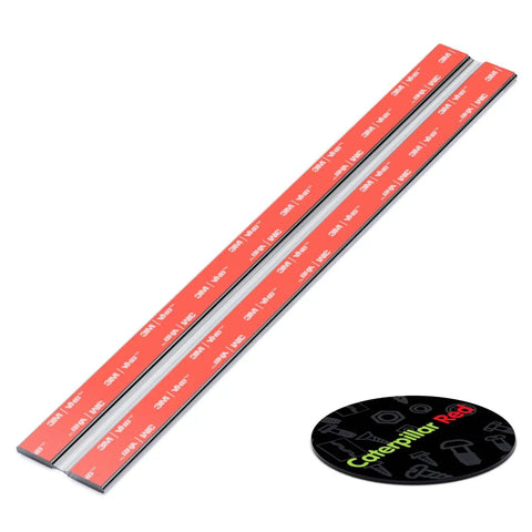 4 Pack 12 Inch Transparent Acrylic Piano Hinges With Self Adhesive Backing No Glue Required shown with pre applied tape