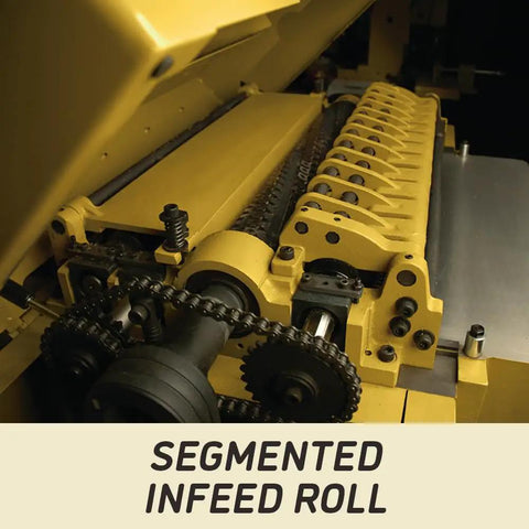 Heavy Duty 22 Inch Planer With Helical Cutterhead And 125 Carbide Knives Delivers Slick Cut Performance Through Tough Lumber Featuring Bulletproof Cast Iron Table Adjustable Feed Rollers And Knockout Seven Point Five Hp 230 Volt 3 Phase Motor Rig