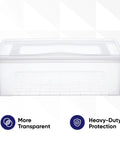 Straight Up Clear Out Your Mess With These Crystal Clear Stackable Plastic Storage Bins And Secure Latching Lids BPA Free Home Office Dorm Closet Organizer Containers 22 Quart Capacity 12 Pack Bulk Shipped Ready - Clear plastic storage bin with lid.