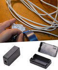 Ten Pack Heavy Duty ABS Plastic Electronic Project Enclosures Black Wiring Junction Boxes 1.89 X 1.02 X 0.61 Inches shown with wiring. 