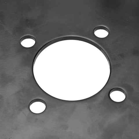 Close-up of 60 Tooth Sprocket With 35 Chain 51mm Bore Replacement For Go Kart And Predator Engines, steel construction, mounting holes visible