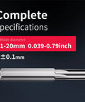5.8mm Chucking Reamer H7 HSS Straight Flutes Lathe Machine Reamer Round Shank Milling Cutting Tool, blade diameter 1-20mm