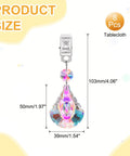 8 Piece Tablecloth Weights With Clips Crystal Clear Small Scallop Pendant Curtain Weights dimensions with metal clip