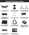 Standard set for Beast Of A Heavy Lift Fishing Drone with accessories including camera, batteries, and controller