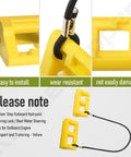4 Inch Outboard Hydraulic Steering Lock for Easy Install Safe Trailering and Transport Boat Motor Steering Clips, yellow