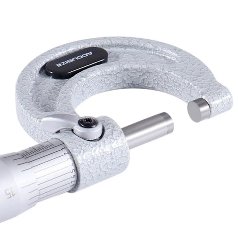 Boss-Level Precision Outside Micrometer 0-1 Inch Range With 0.0001 Inch Resolution, carbide-tipped measuring face and locking screw