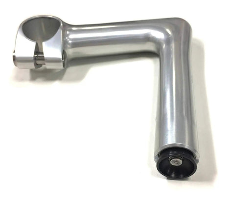 1A Quill Bicycle Stem 26mm Clamp, 120mm Length, Milky Anodized Finish, classic L-shaped durable aluminum construction
