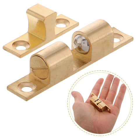 Beefy Heavy Duty Copper Ball Door Catch Latch Set For Cabinets And Doors Stainless Steel Roller Ball Mechanism Marine Grade