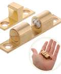 Beefy Heavy Duty Ball Door Latch Roller Catch Set For Boats And Furniture, stainless steel and copper construction in hand