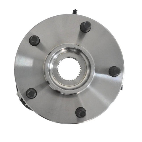 Front view of Front Wheel Hub And Bearing Assembly For Dodge Ram 1500 1997 1998 1999 4x4 With ABS Driver Side 5 Lug Pattern