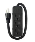 Power Strip With Flat Plug Three Grounded Sockets 7 Inch Heavy Duty Braided Extension Cord Mountable Socket Strip