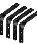 Rock Solid Metal L Floating Shelf Brackets In Matte Black Deliver Heavy Duty Corner Support With Rust Resistant Coating.
