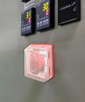 Emergency Stop Button Cover Box Type Transparent Guard Lockout For Pro Grade Machinery, Rugged Large Push Button Shield That Prevents Accidental Activations And Keeps Your Crew Safe Industrial Stop Switch Box Protector For Heavy Equipment, transparent red cover