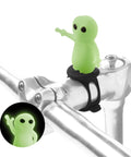 Night Glow Alien Strap On Bike Ornament Silicone Decoration For Stem And Handlebar Waterproof Universal Mount