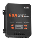 60A MPPT Solar Charge Controller With Auto Sensing 12V 24V 36V 48V, 200VDC Max PV Input, LCD Display, Battery Regulator For LiFePO4 And Lead Acid